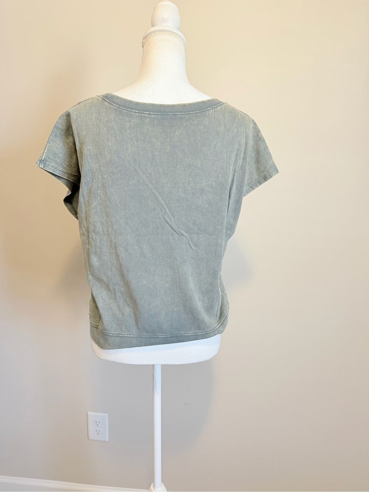 ZENANA PREMIUM COTTON WASHED SLEEVELESS TOP & SHORTS SET SIZE MEDIUM ASH JADE