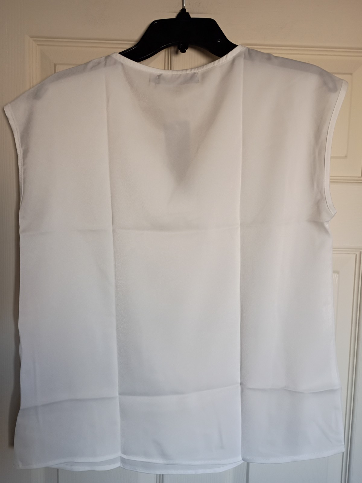 Mirol Women’s Summer V-Neck Loose Fit Shirt White Size Medium