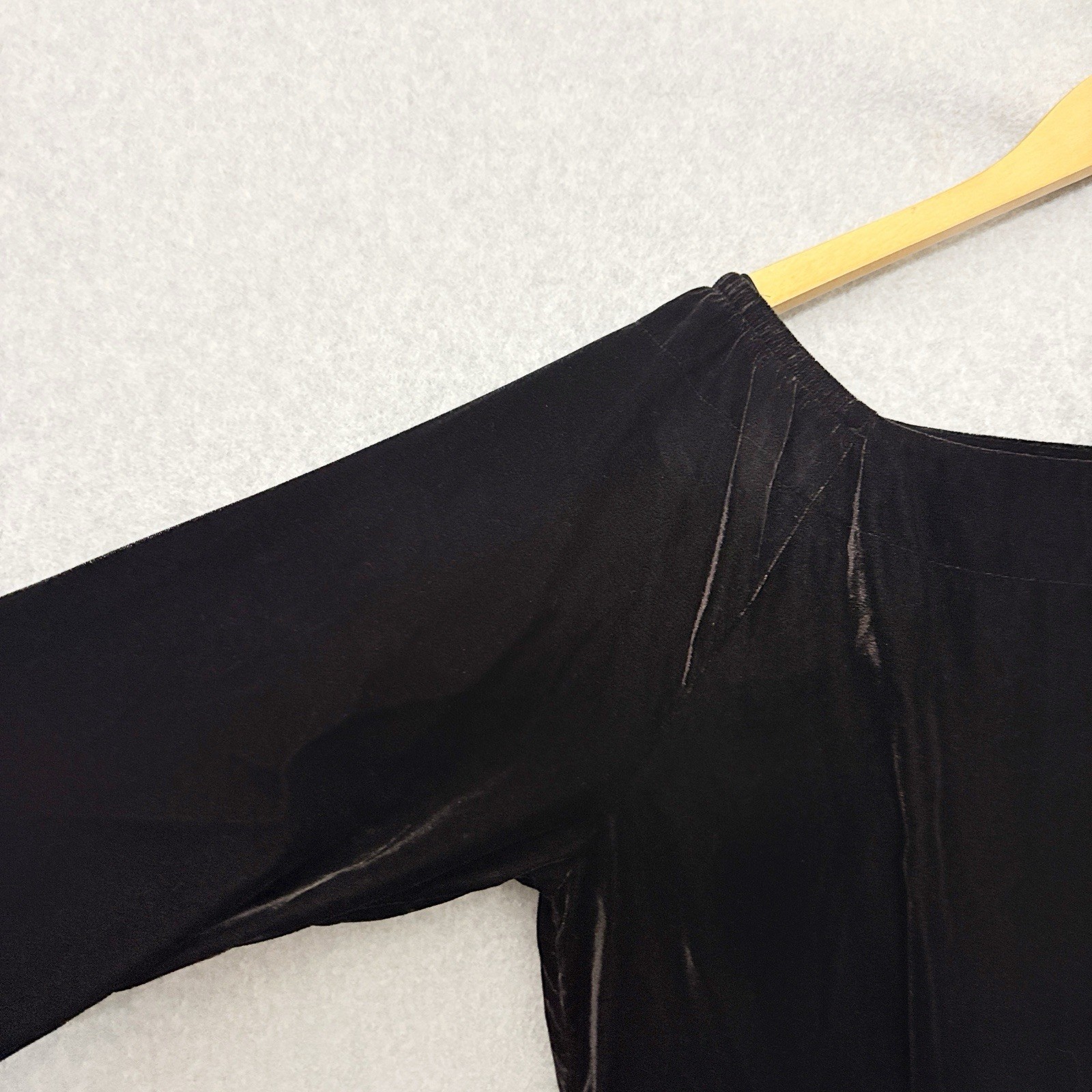 Soft Surroundings Womens Velvet Top Size L Whimsigoth Witchy Party 3/4 Sleeve