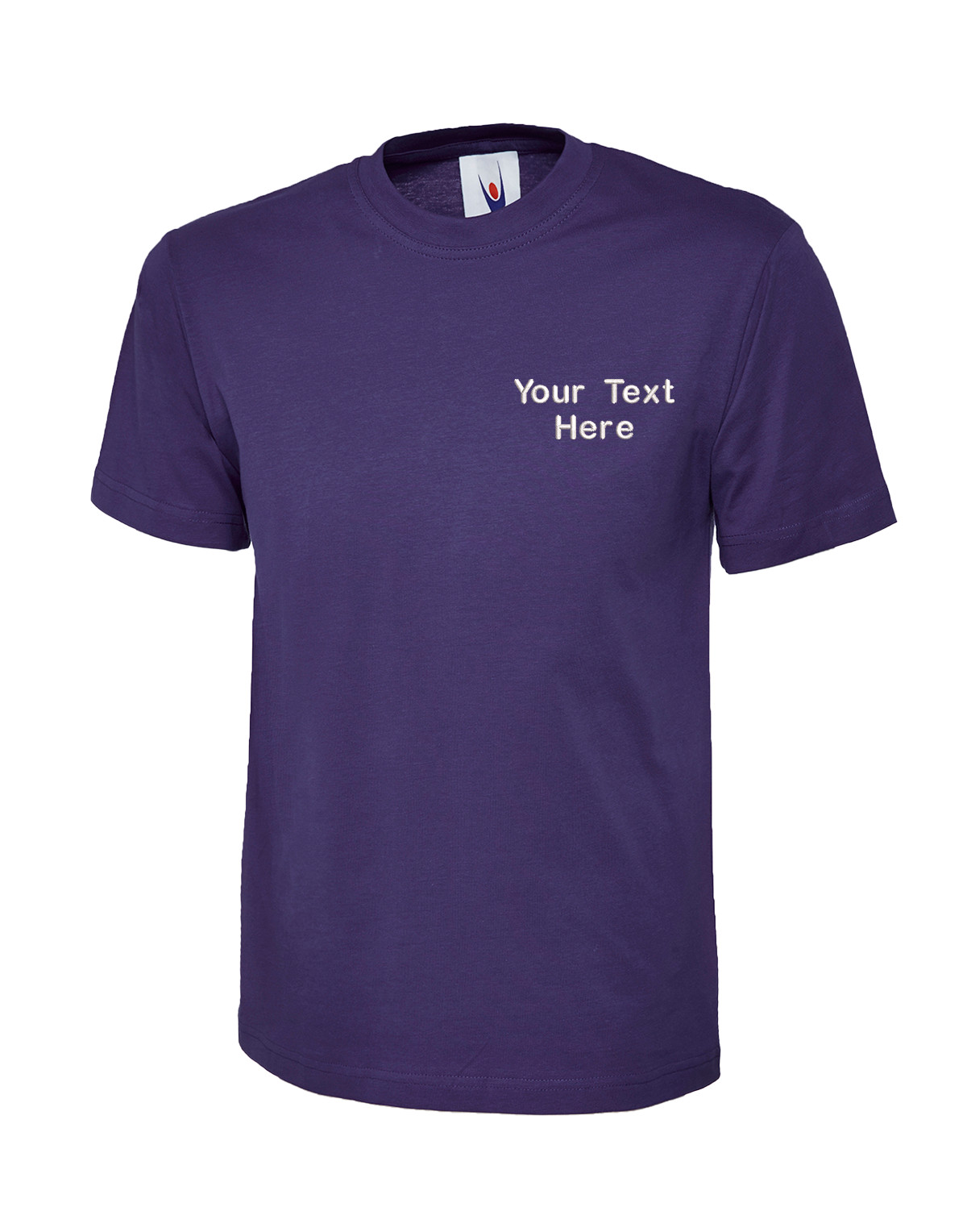 Personalised Uneek Embroidered Pack of Classic T-Shirt Your Text Logo Workwear