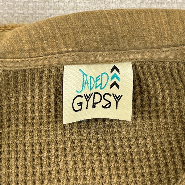 Jaded Gypsy All Wrapped Up Duster Womens One Size Thermal Green Boho Pockets