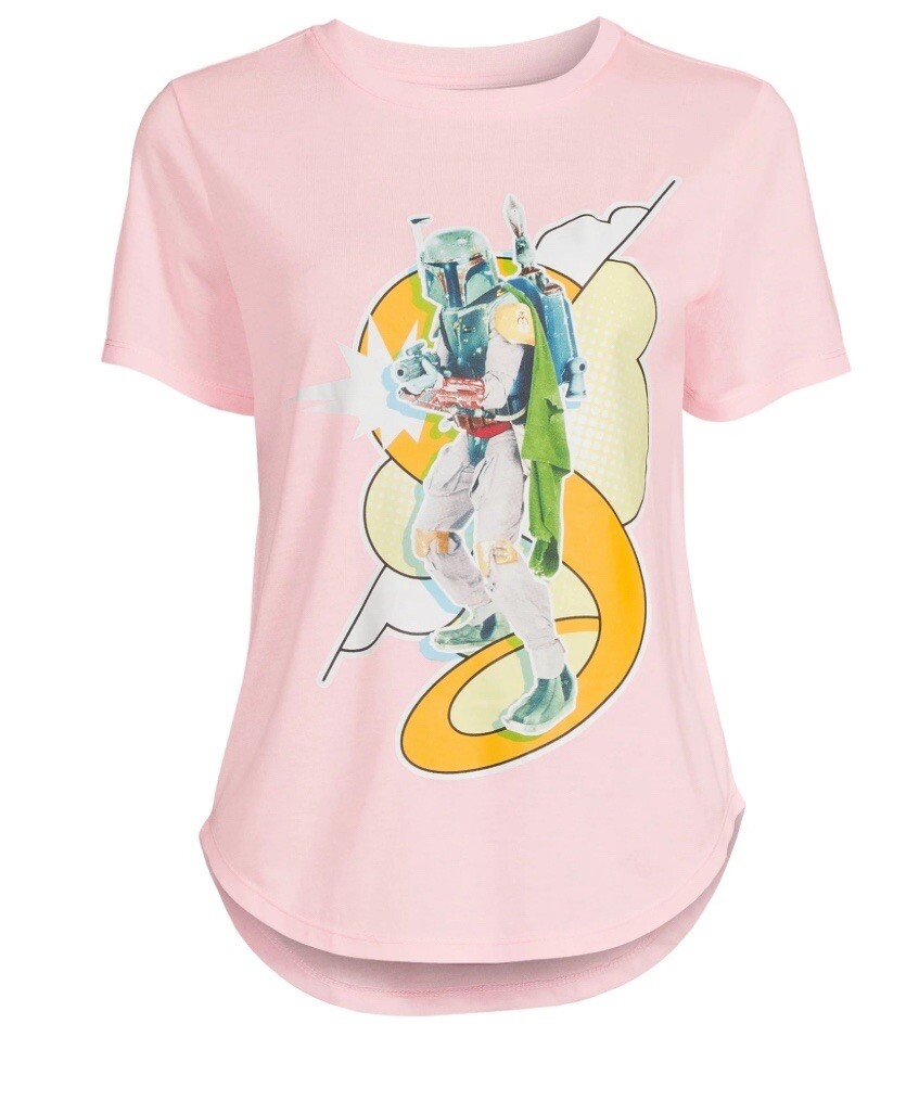 Pink Womens Star Wars Bobo Fett Short Sleeve Shirt Size Medium (7-9)