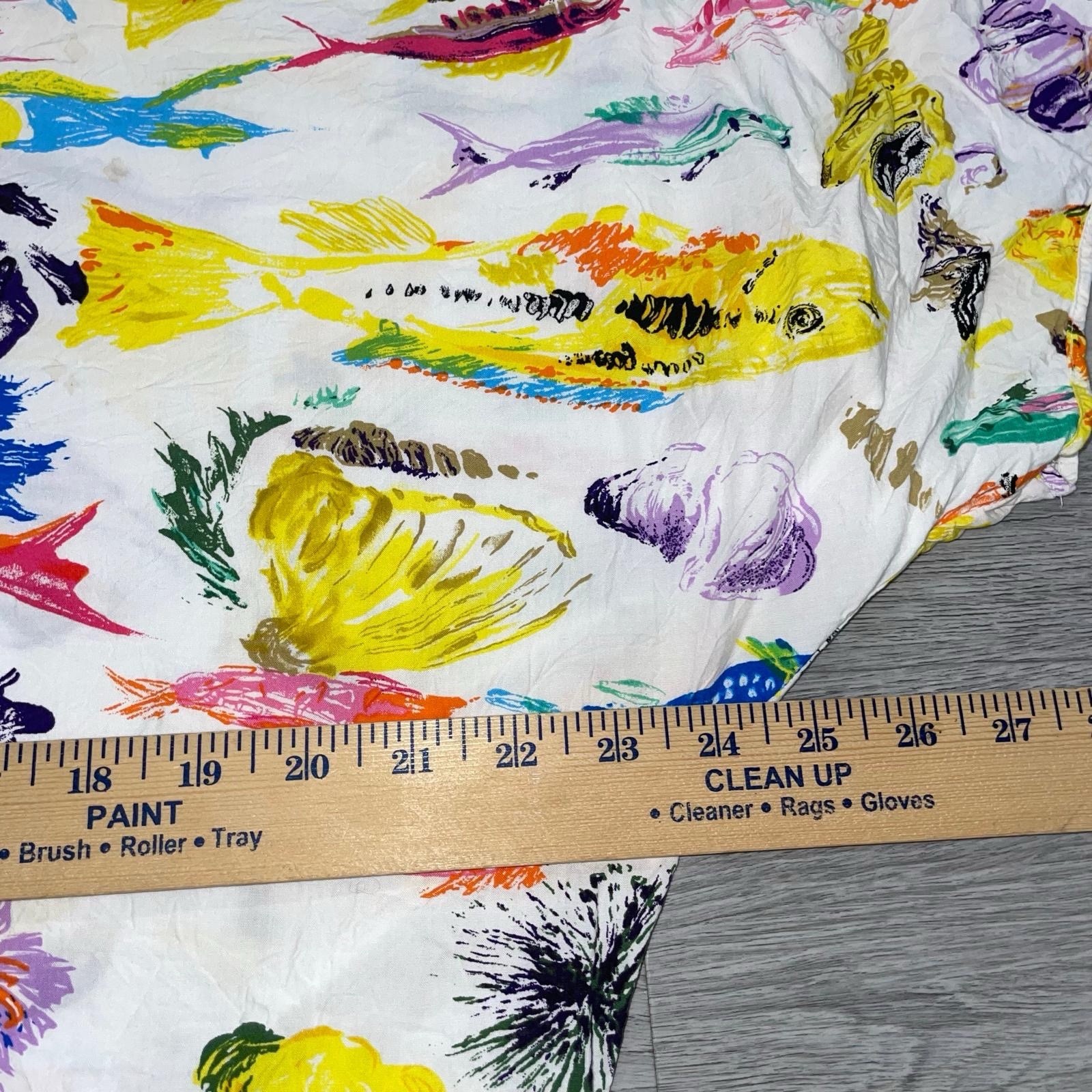 Jams World Blouse Womens Small Tunic Multicolor Beach Art To Wear Hawaiian Aloha