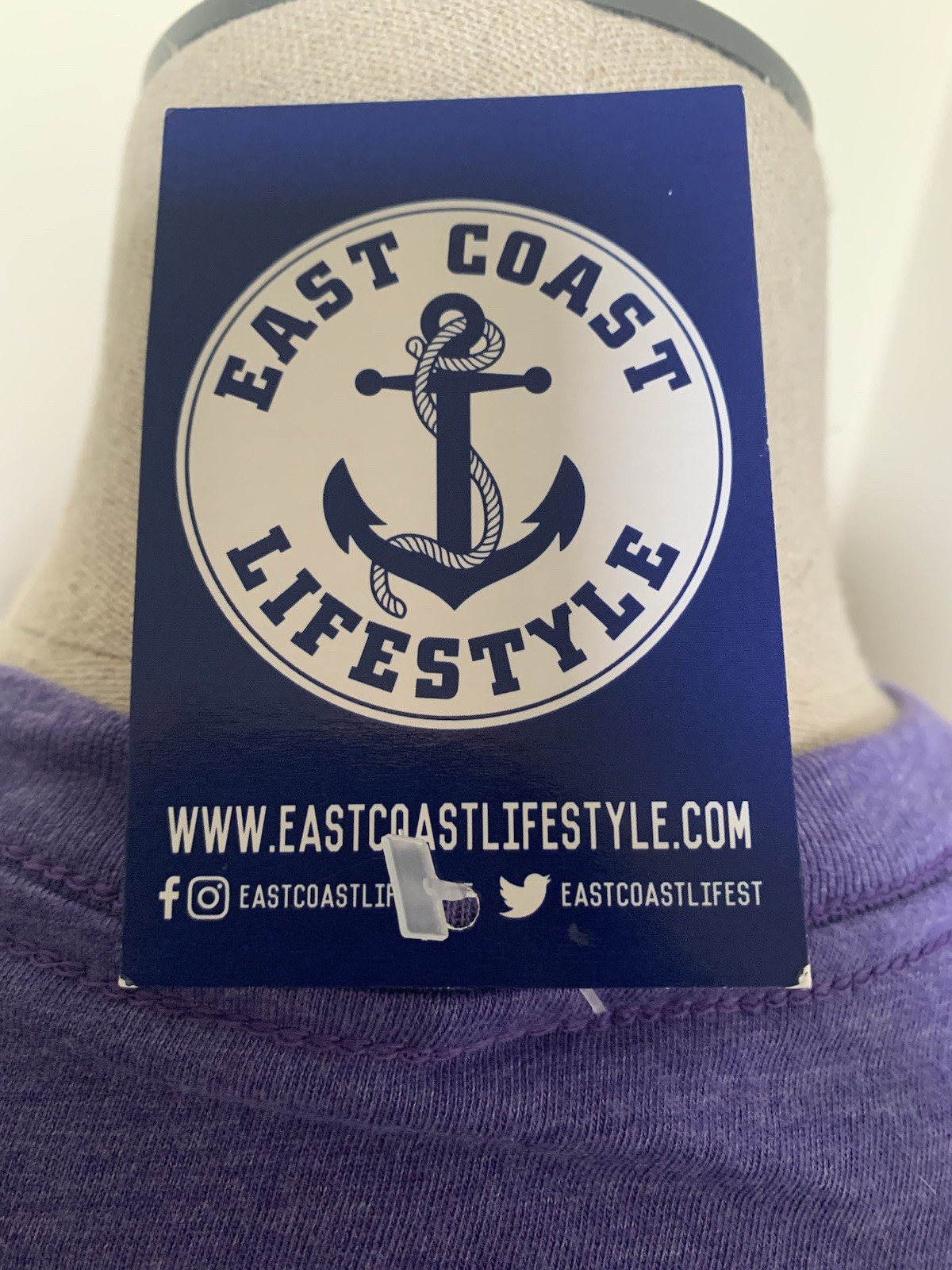 New with tags East Coast Lifestyle Short Sleeve Shirt Women’s Medium M Purple