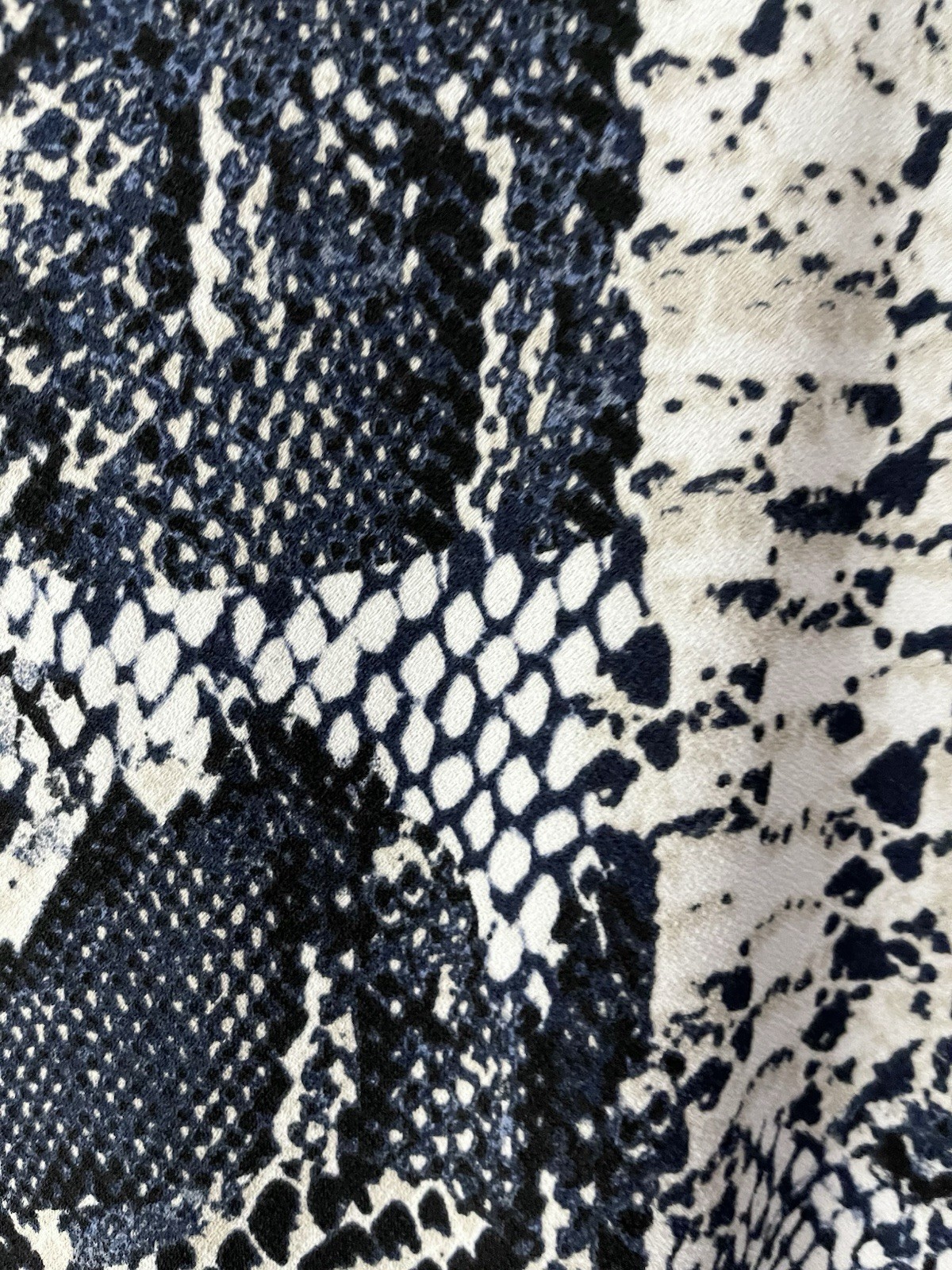 Style & Co Top Womens 3X Blue Snake Skin Long Sleeves Flowy Tunic Stretch Knit