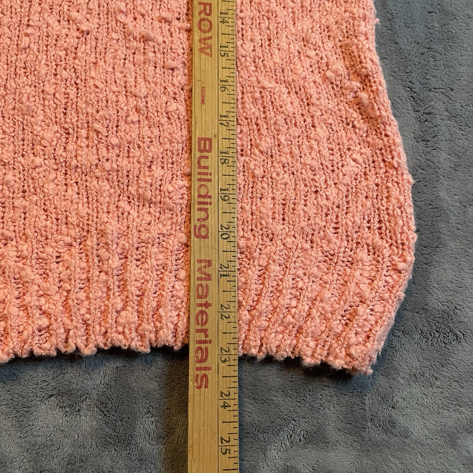 Vintage 80s Knit Top Blouse Women’s Small Pink Hipster Cute Lightweight Acrylic