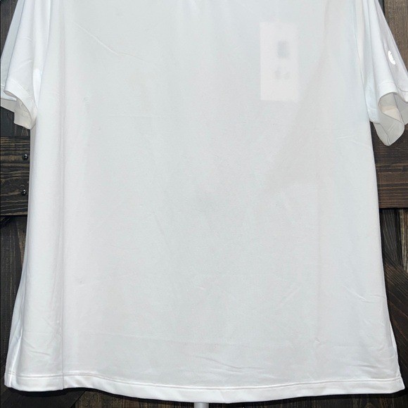 Calme by Johnny Was Top Size M White Tee Dropped Shoulder Active Athleisure Yoga