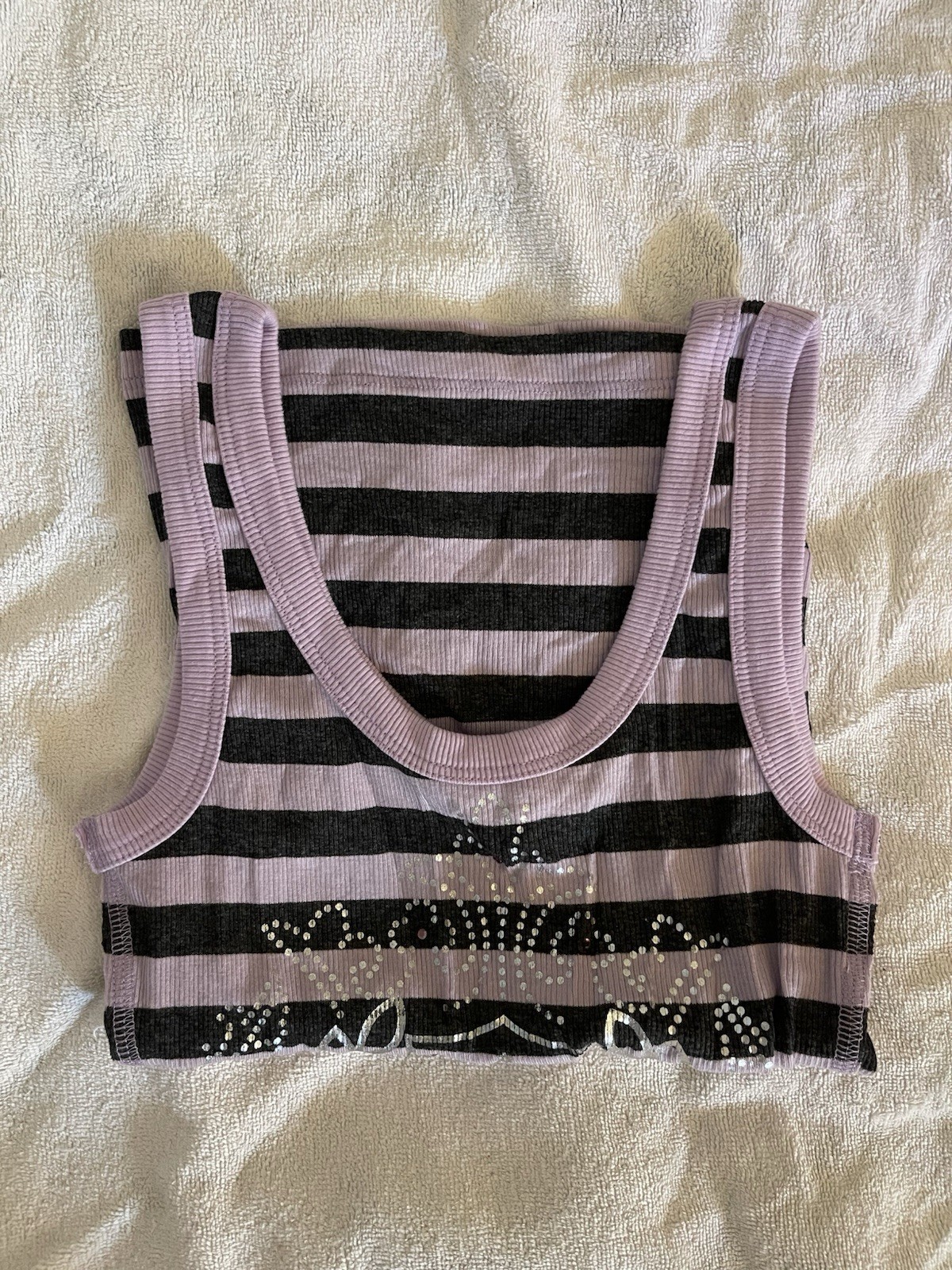 Bebe Sport Women’s Striped Tank Top Sz XS 100 % Authentic