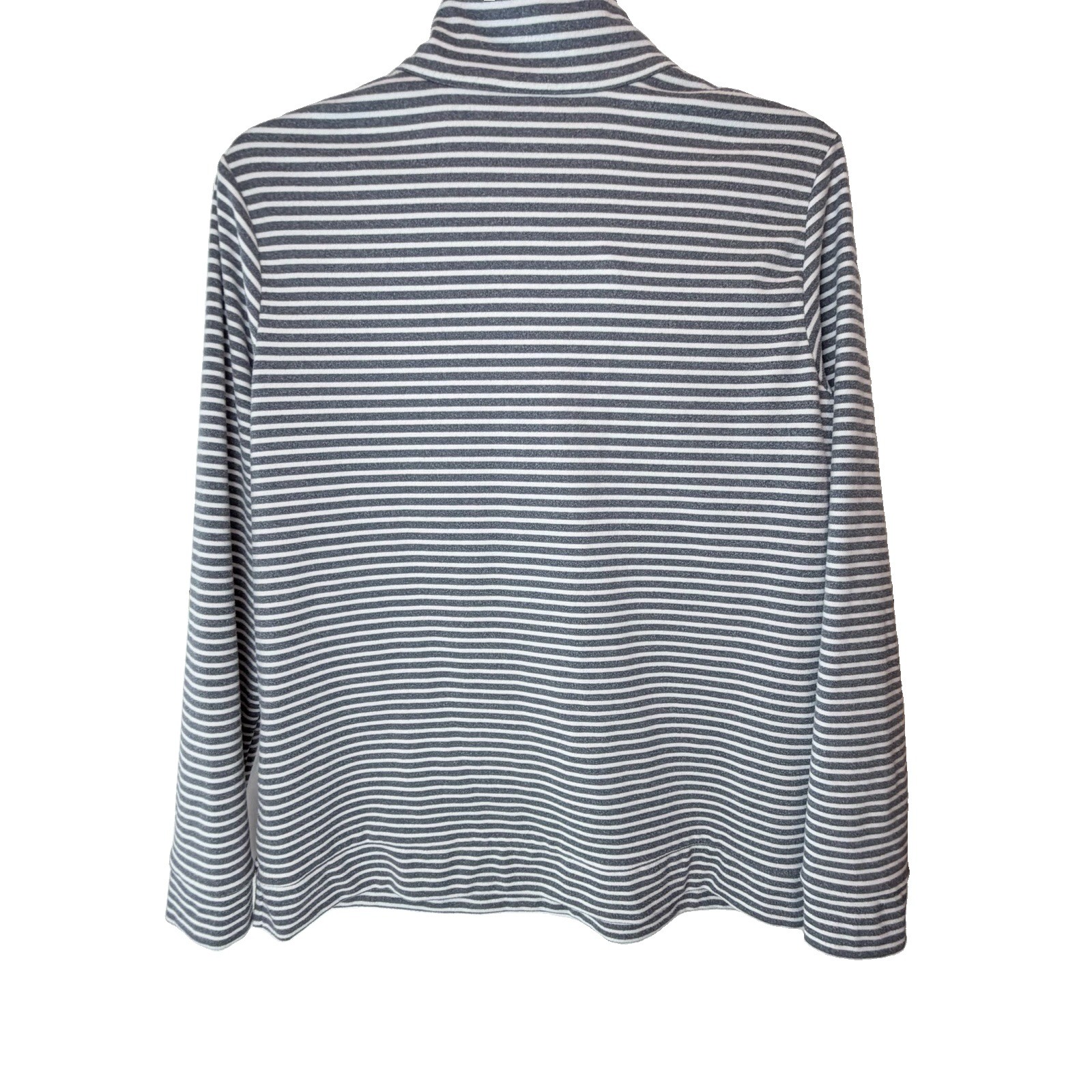 Croft & Barrow women’s striped quarter-zip pullover fleece quarter zip size M
