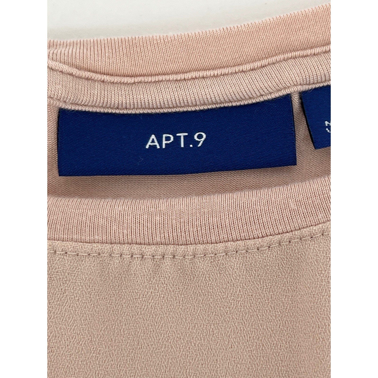 Apt. 9 Sequin Embellished Top Party Cocktail Blouse Short Sleeve Light Pink S