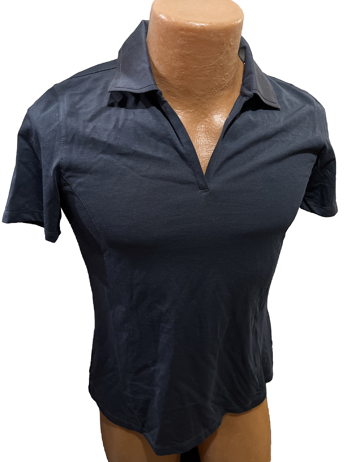 Cutter & Buck Women’s V-Neck Short Sleeve Polo Golf Shirt Wicking Size Med – NEW