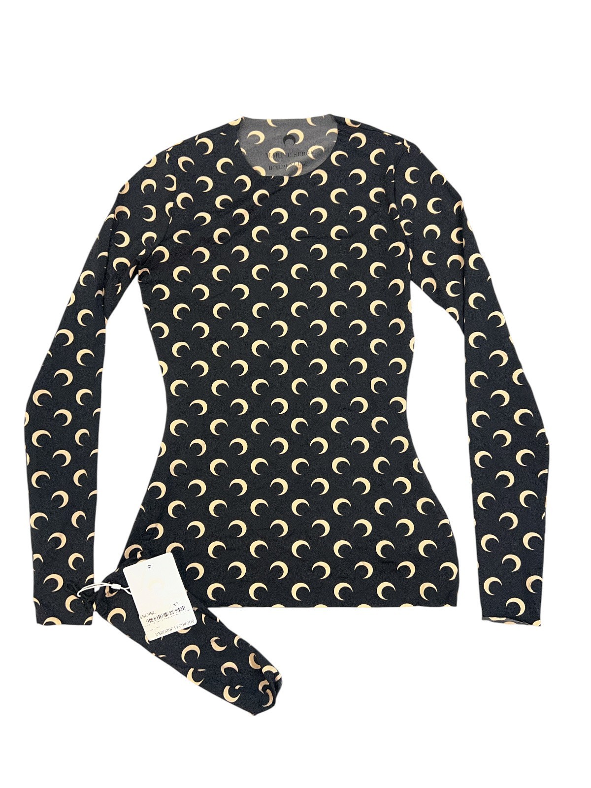 Marine Serre Regenerated All Over Moon Jersey Second Skin Top XS