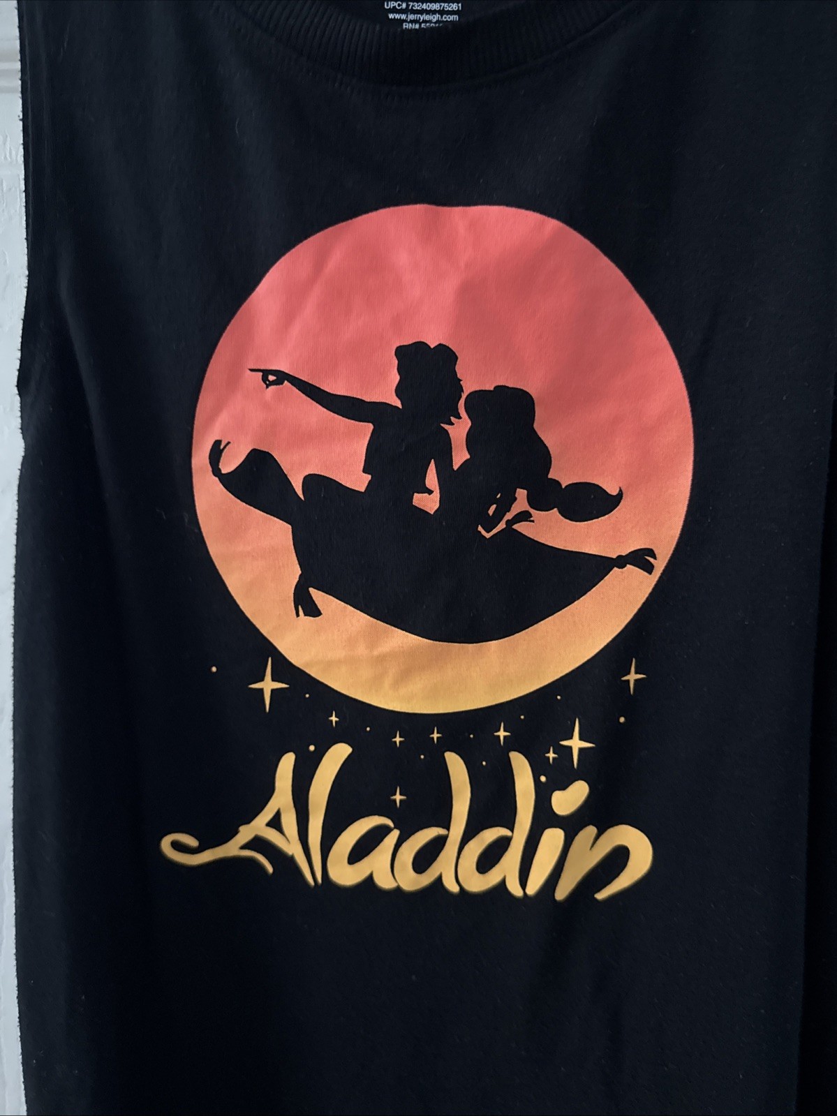 Disney Aladdin Magic Carpet Ride Womens Tank Top Size XXL Black Sleeveless