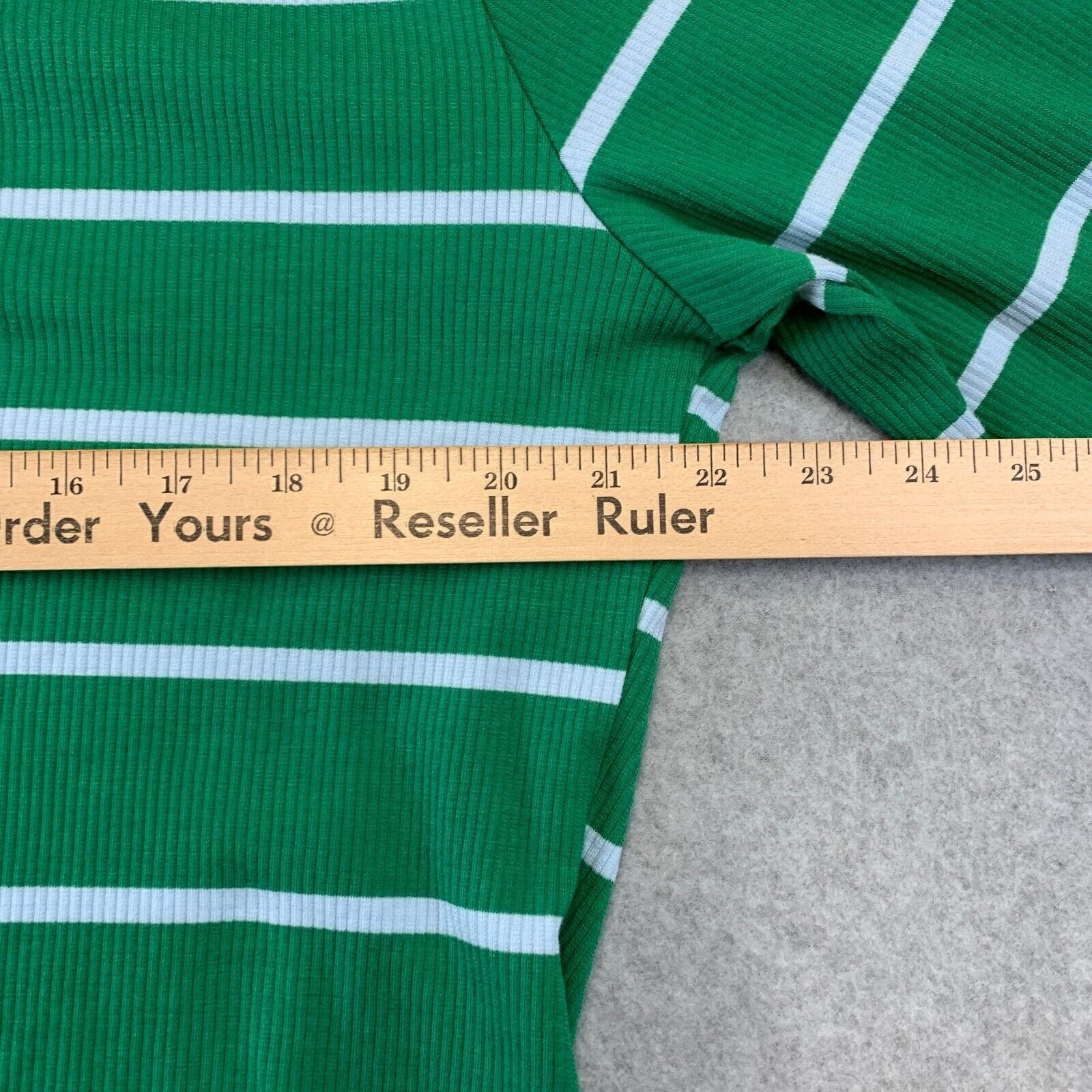 LA Ligne x Target Green Striped Ribbed Henley Bodysuit Womens 2X French Girl