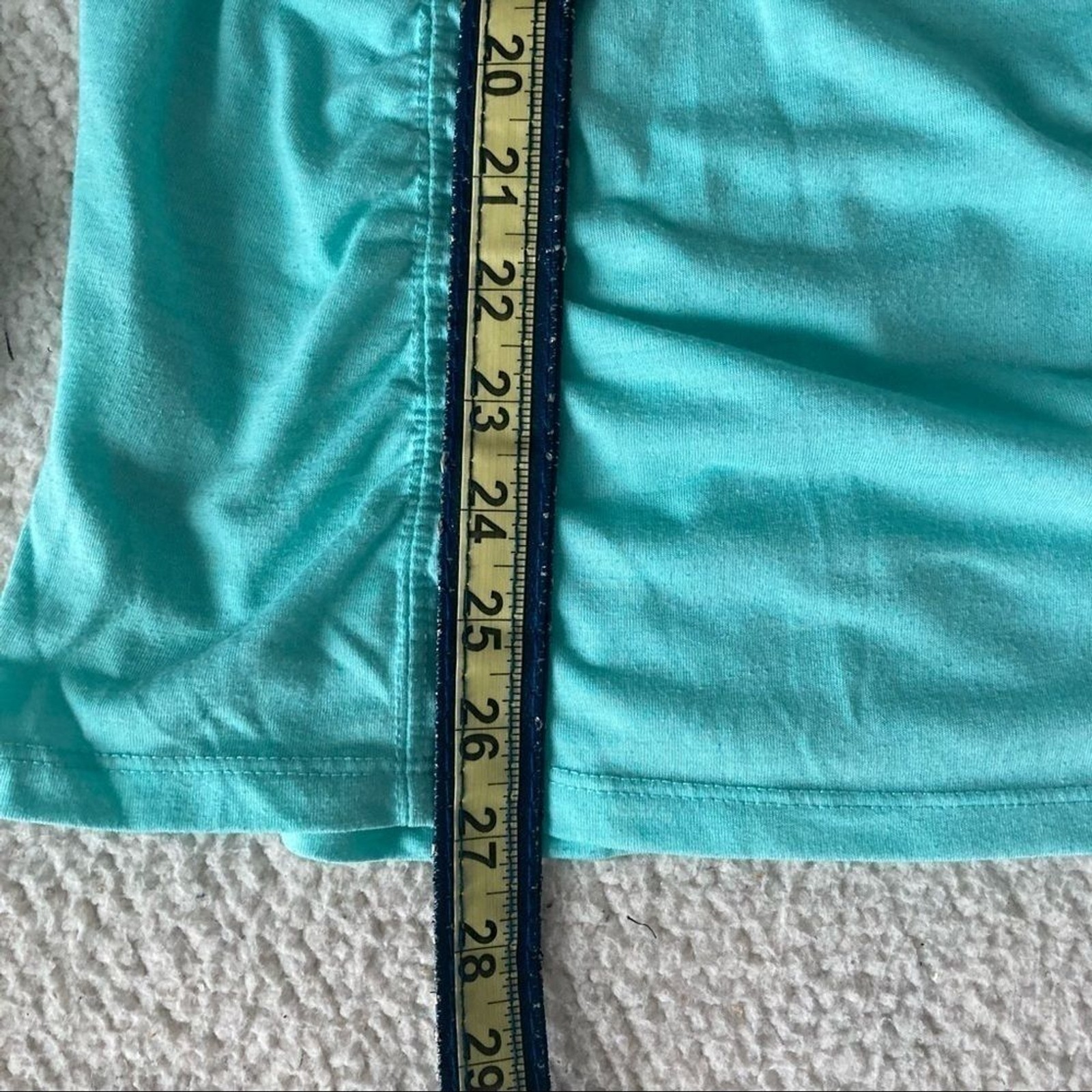 Marika Tek Performance Athletic Long Sleeve Polyester Ruched Shirt Teal Medium