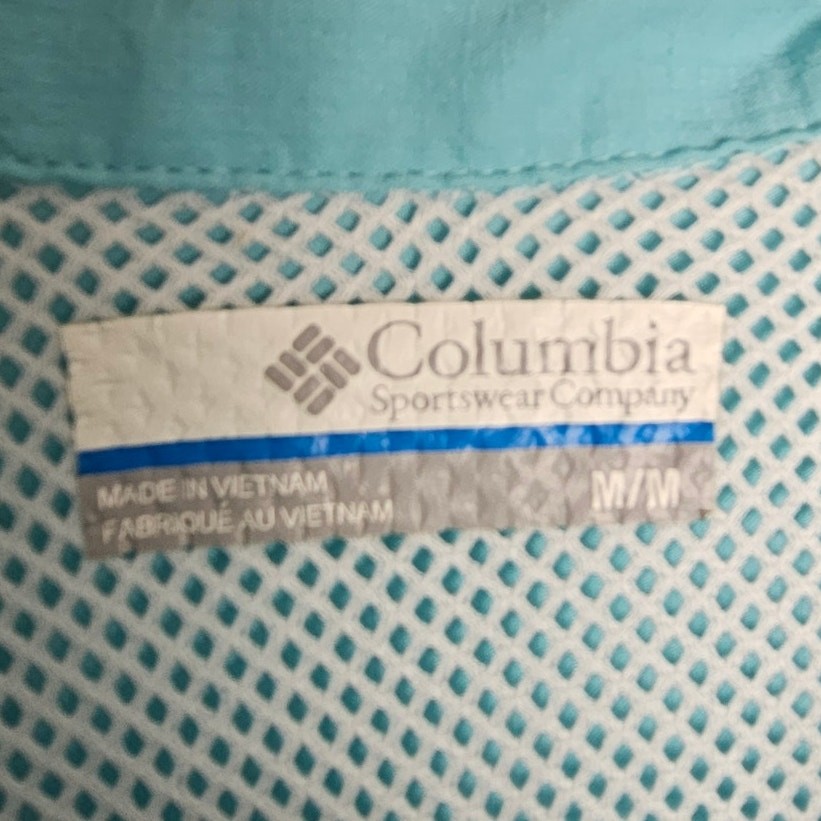 Columbia PFG Womens Vented Fishing Shirt Sz M Gorpcore Outdoor Snap Zip Pockets