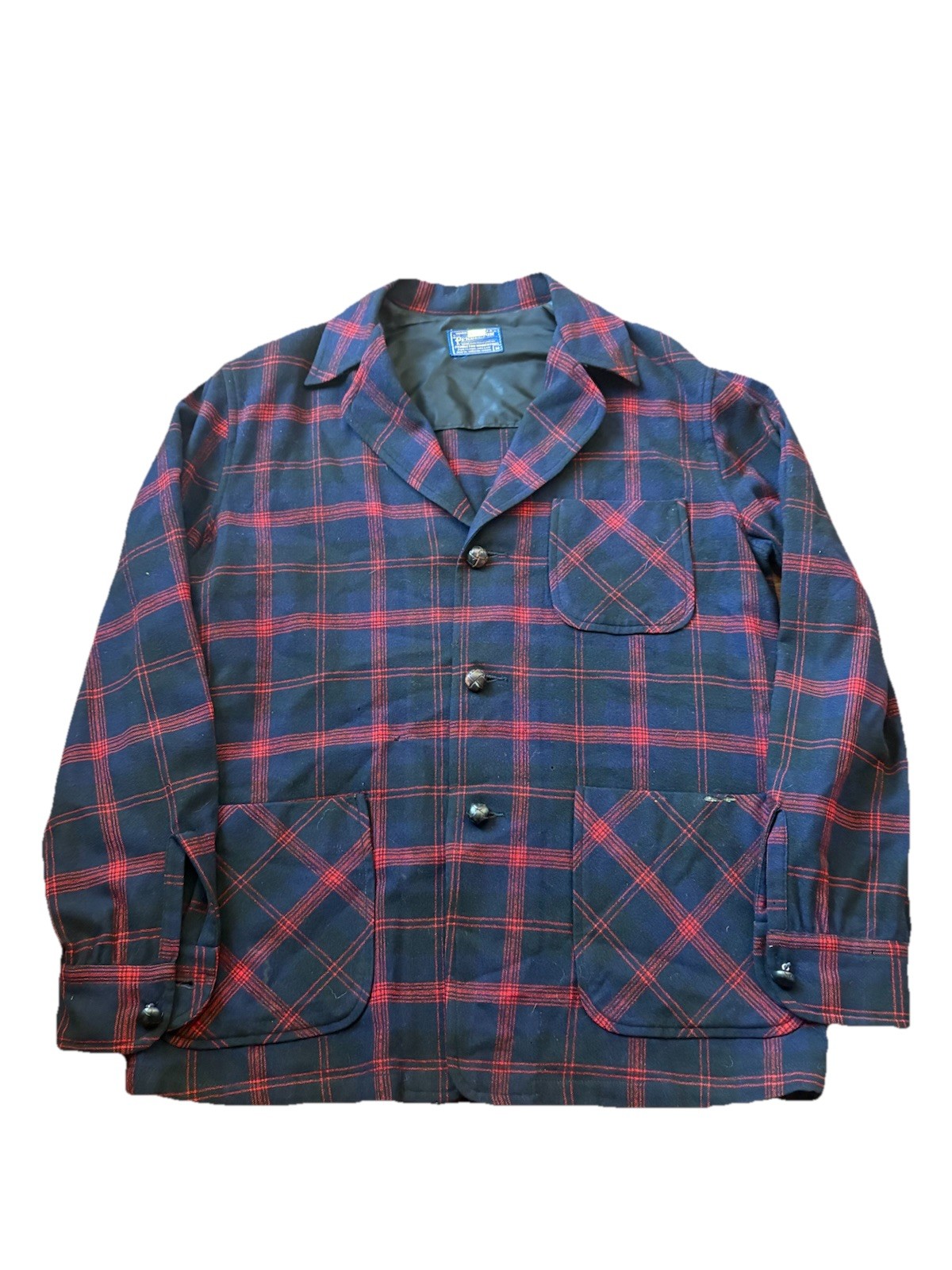 Pendleton Wool Long Sleeve Tartan Plaid Red Button Up Shirt Women’s Medium