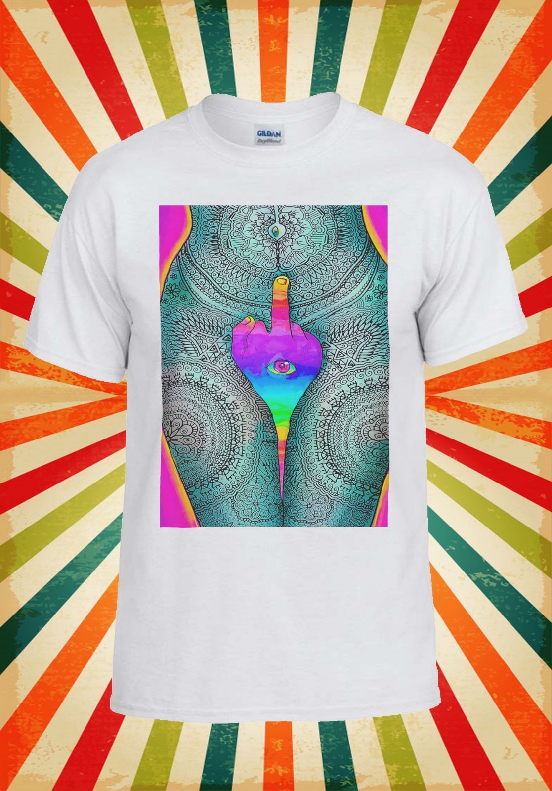 Middle Finger Sexy Girl Ethnic Draw Men Women Vest Tank Top Unisex T Shirt 1566