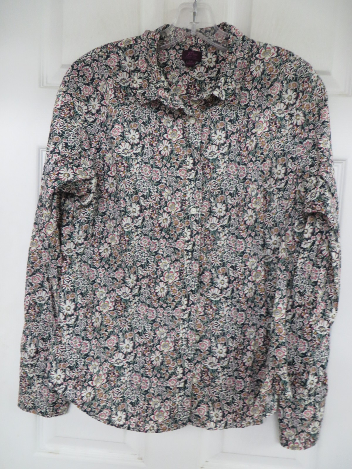 J.Crew Liberty Fabric Cotton long sleeve Shirt Floral Multi-color 14