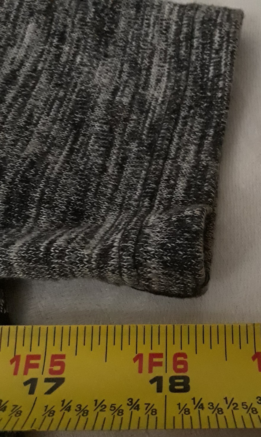 MAX Editio Shirt Women Medium Gray Stripe Long Sleeve 3/4 Open Top Elastic Waist