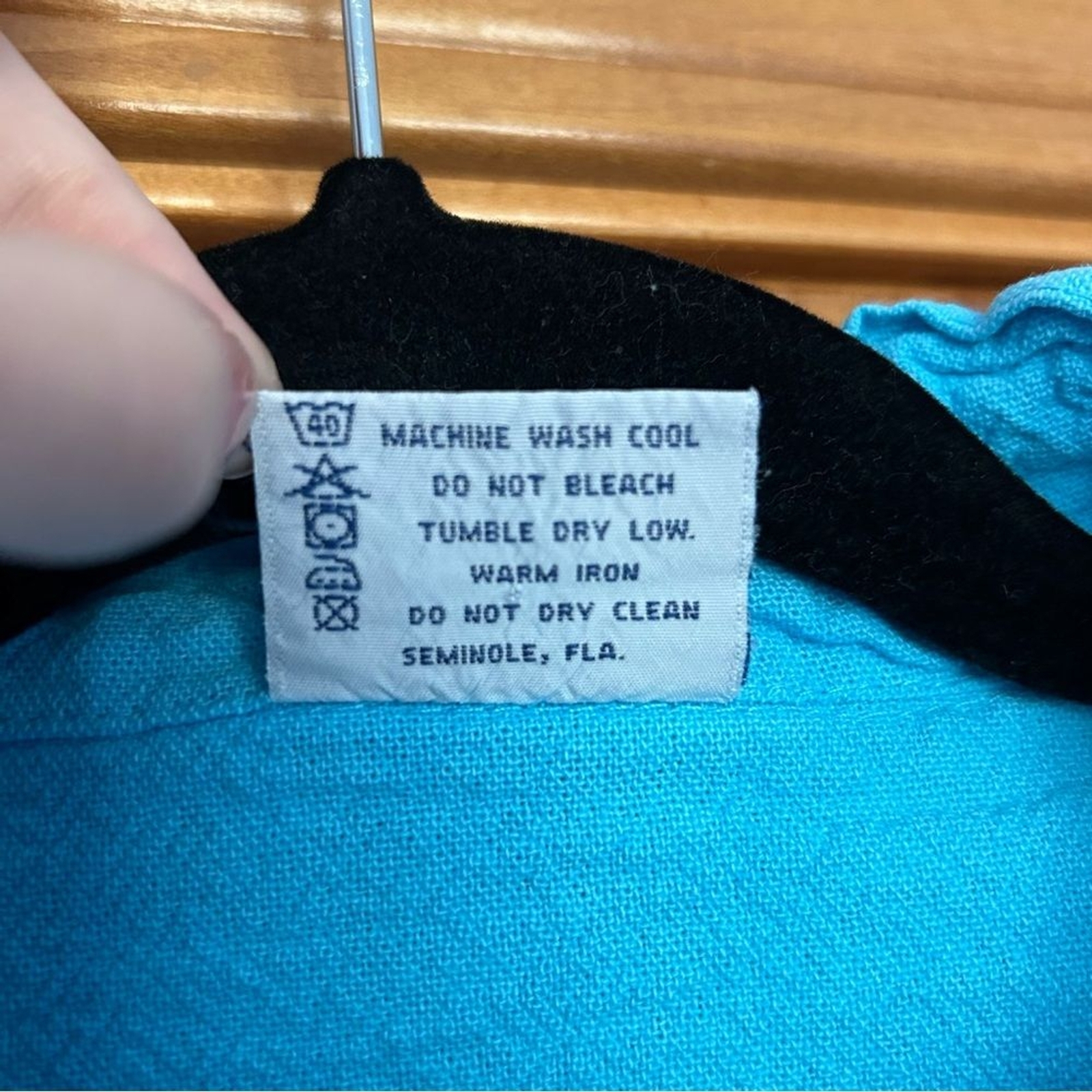 Cottonseeds 3 Button Pullover Top Bright Blue Unisex Sze Small Coastal Lagenlook