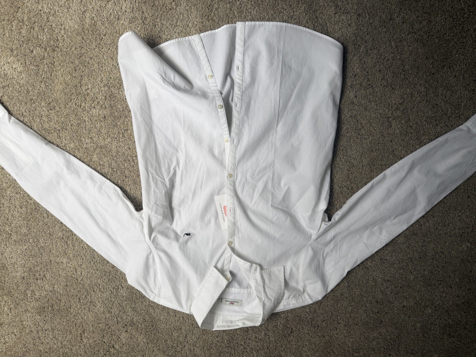 Vineyard Vines Women’s Size 12 White Button Down Long Sleeve Shirt
