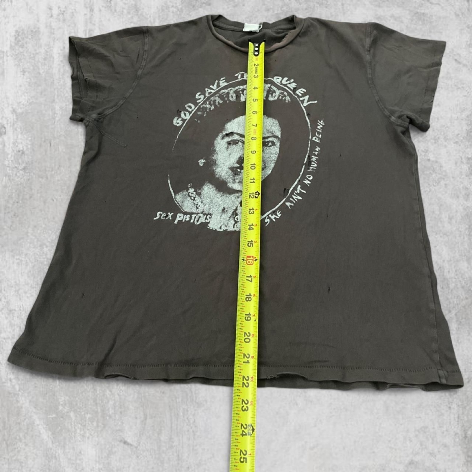 Madeworn Sex Pistols God Save The Queen Distressed Tee Made USA Size S