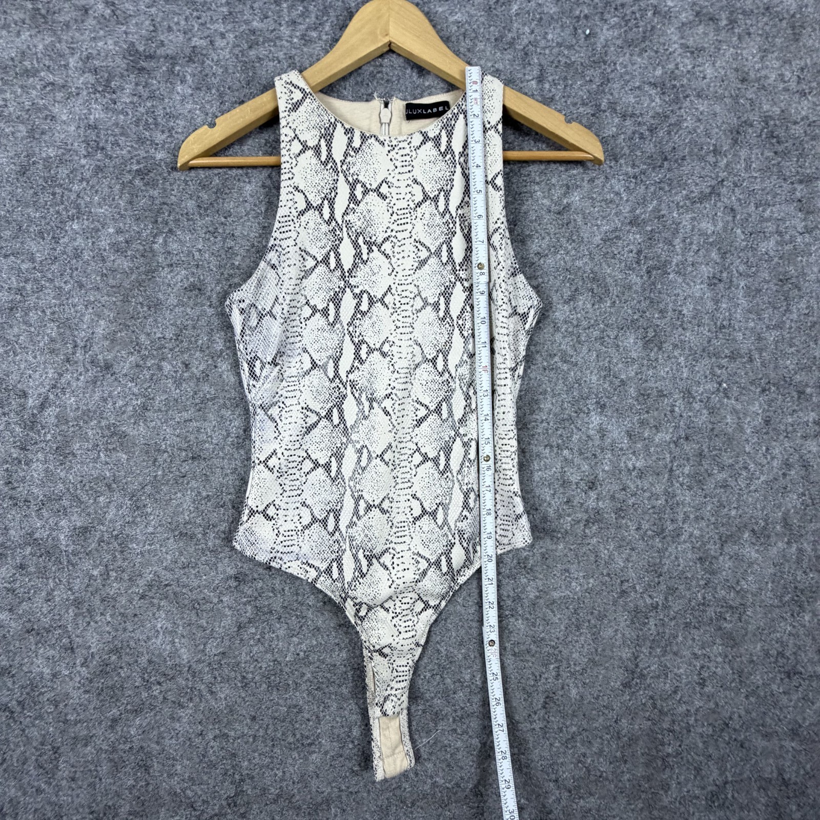 Jluxlabel Bodysuit Womens Small Beige Snakeskin Edgy Indie Sleaze Sexy Clubwear