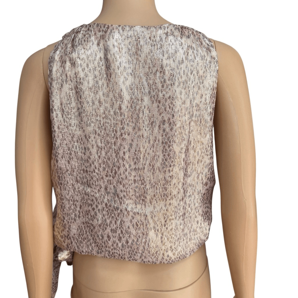 Ramy Brook New York silk printed Norah blouse in blush combo size S