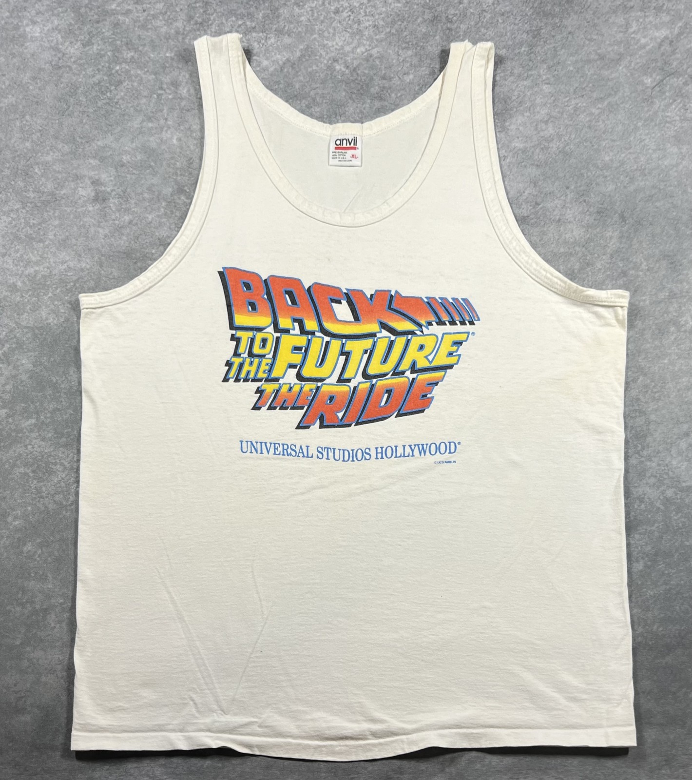Vintage Back to the Future The Ride Universal Studios Hollywood Tank Top XL