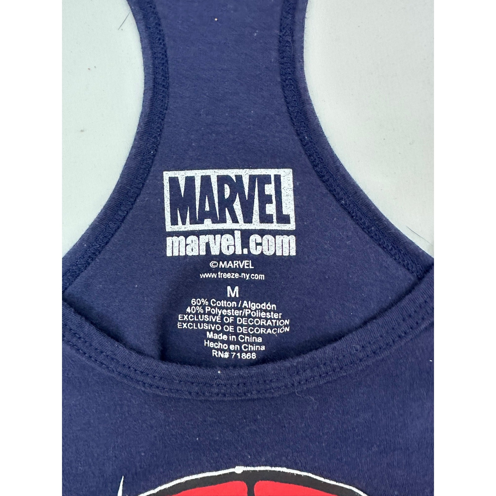 Rare Marvel Spider-Man Women’s Pro Blue Tank Top Shirt Size Medium