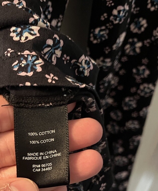 Rebecca Taylor Medium Floral Lightweight Top Long Sleeve