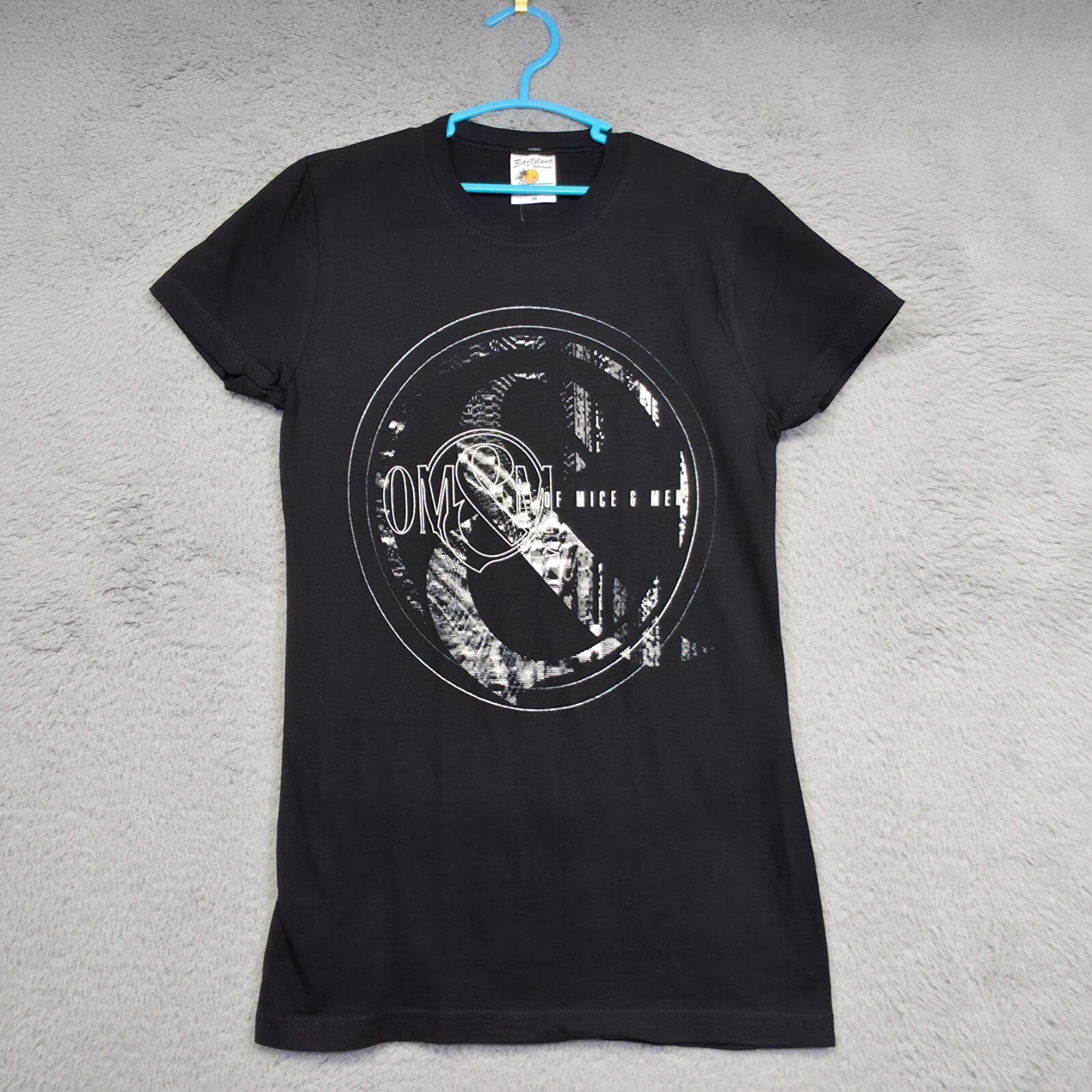 Of Mice and Men Shirt Juniors XS Black Metal Rock Band Music Concert RePrint
