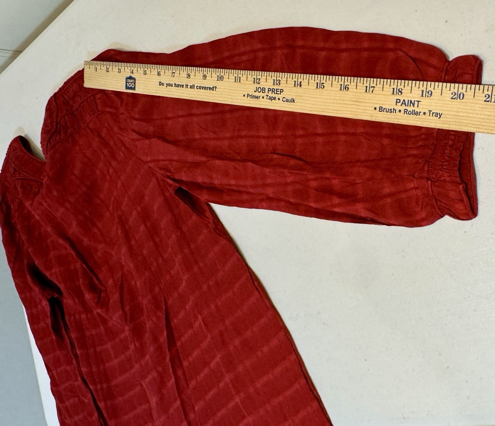 LOFT Top V Neck Rust Orange Red Plaid Solid Color Women Medium NWT