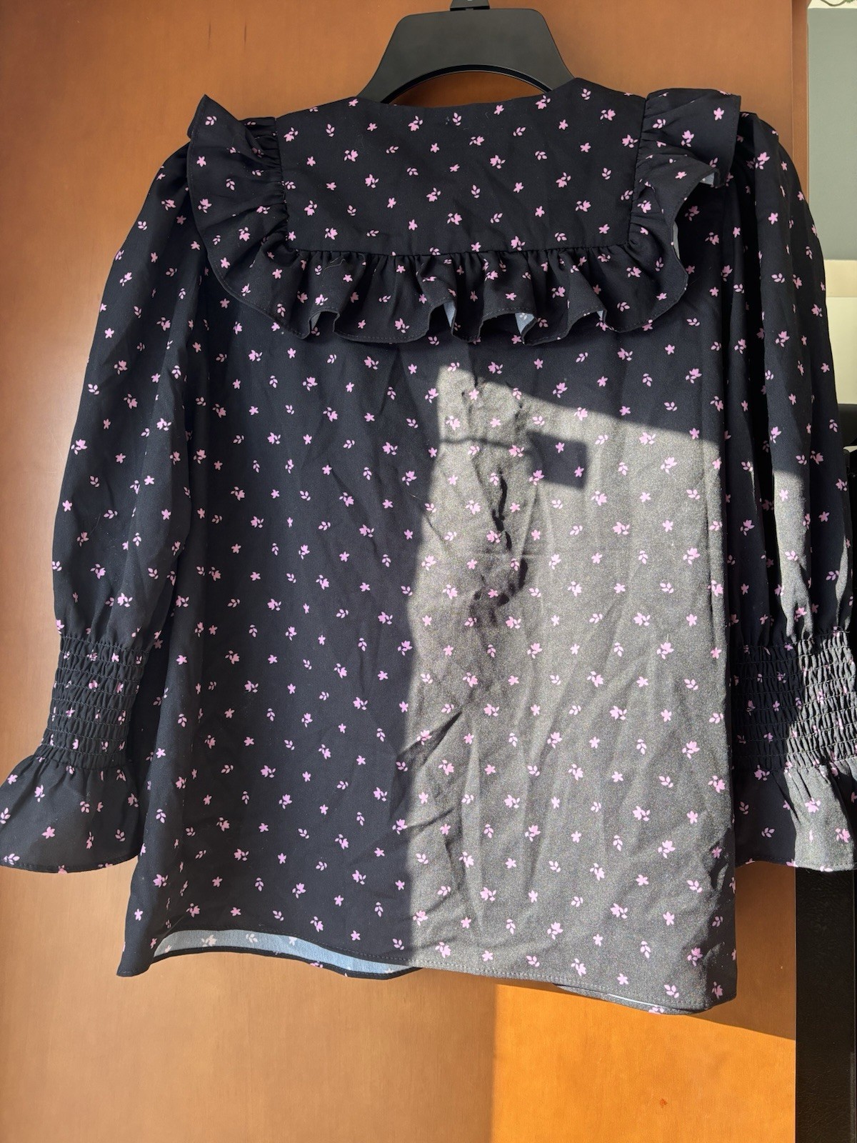 French Connection Floral Peasant Blouse Size Medium