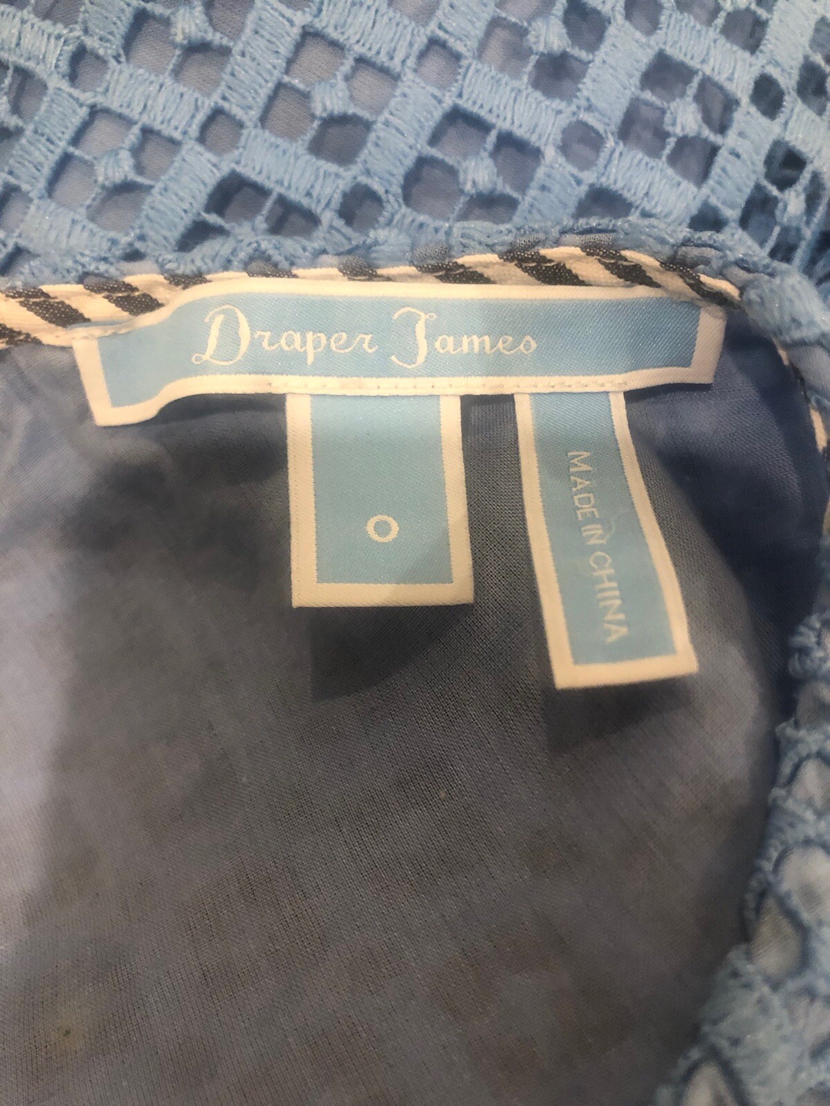 NWOT Draper James Coastal Preppy Quiet Luxury Old Money Coquette Lattice Size 0