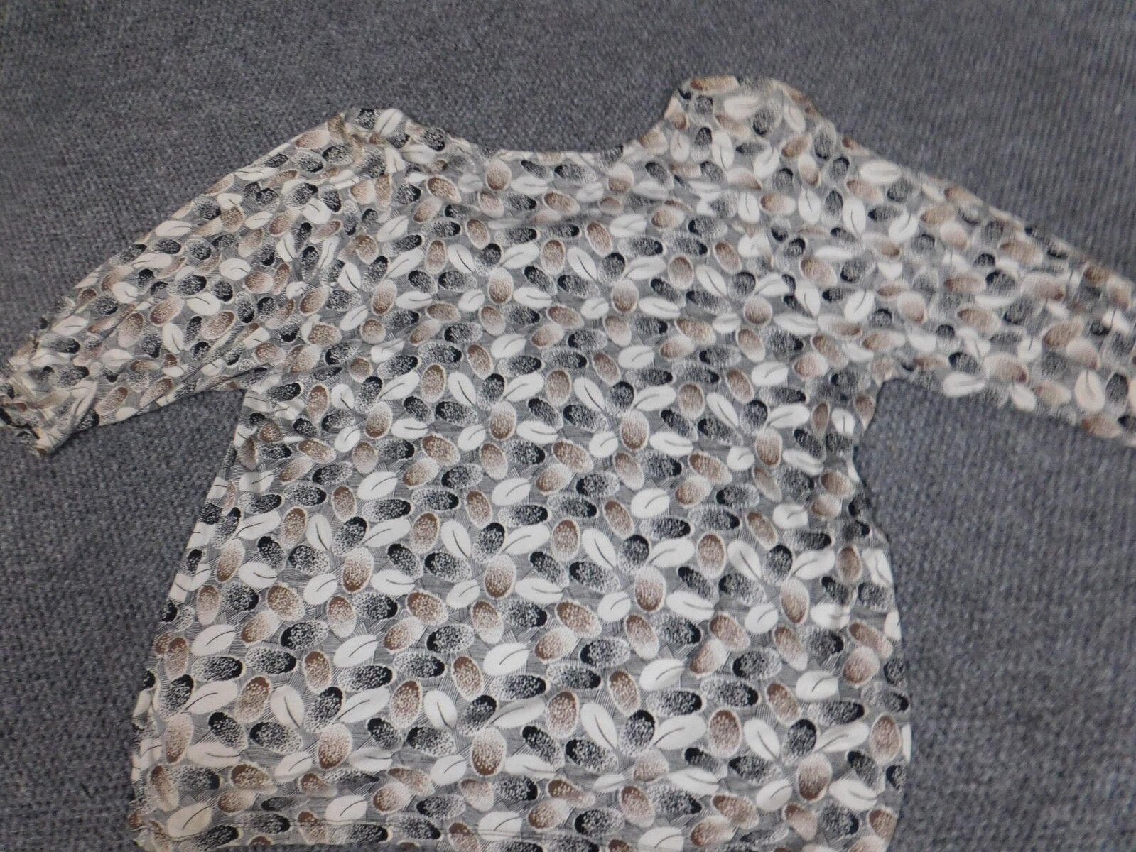 Apostrophe Womens blouse Large Beige pullover stretch
