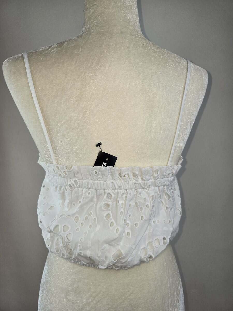NWT! EXPRESS Size XL Women’s White Strap Tube Top/Tank Top Lace Eyelet