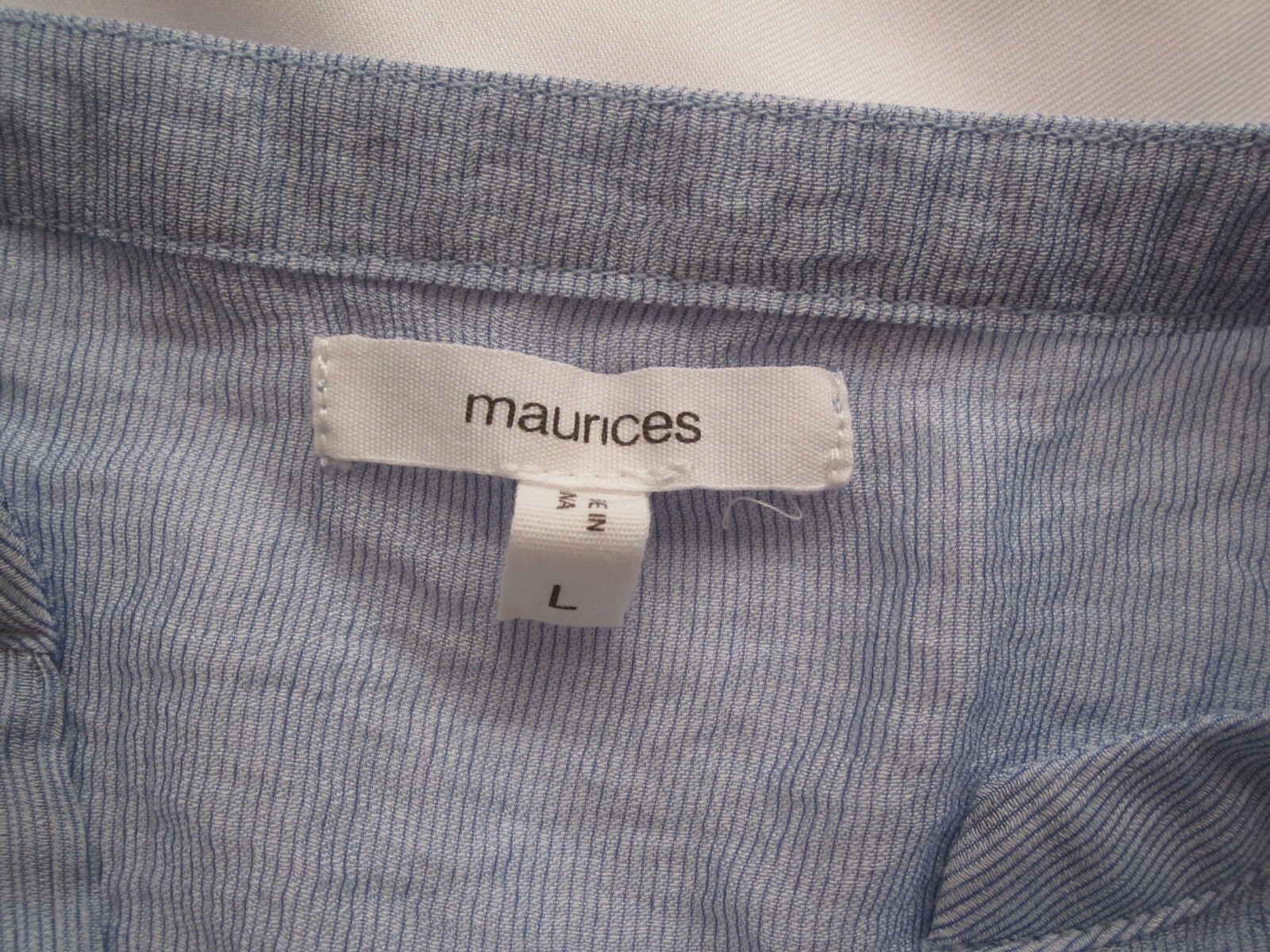 Women Maurices Floral Embroidered See Through Rayon/Nylon Blouse Sz L (WB78)