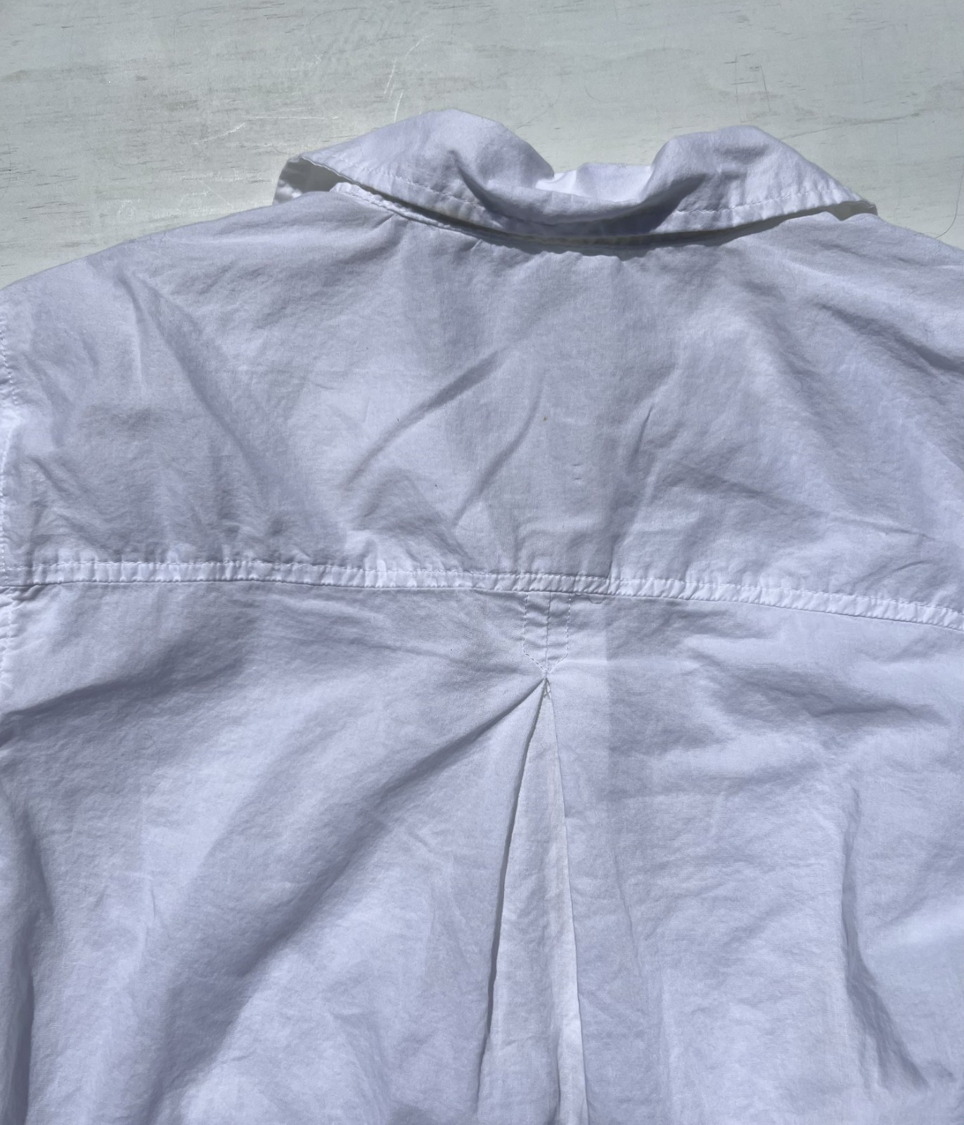 Old Navy Classic Shirt Women Size L White 100% Cotton Button Down Pit2Pit 21