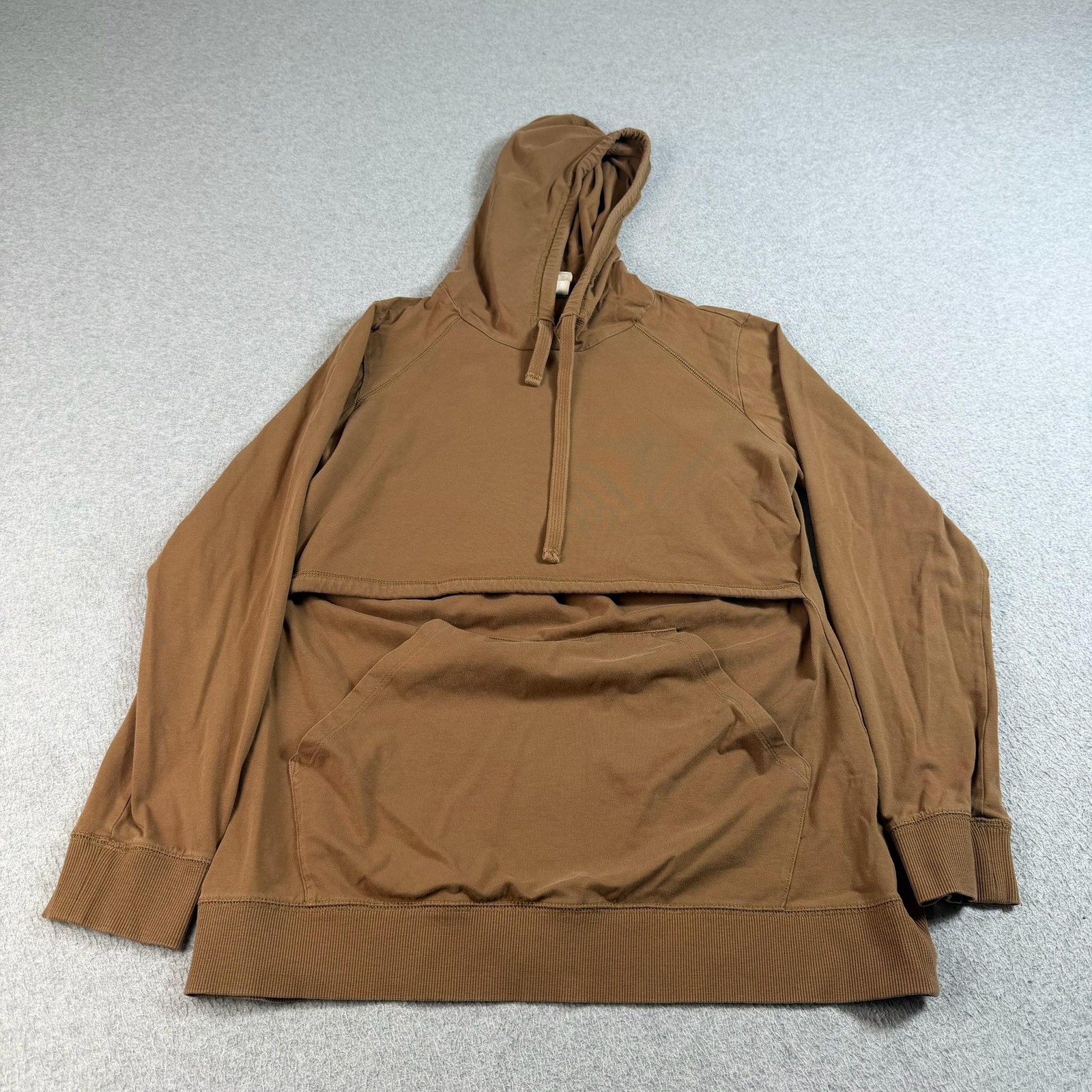 Boob Design Nursing Sweatshirt Women Large Brown Maternity Breastfeeding x 2