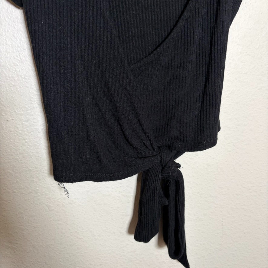 Urban Outfitters x Project Social T Women’s Small Black Casual Tie V-Neck Top
