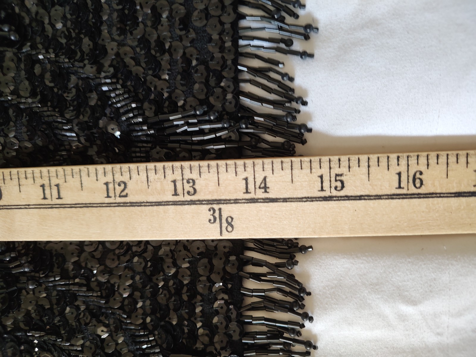 Vintage Helen Wong Black Sequined Wool Shell Top – 38