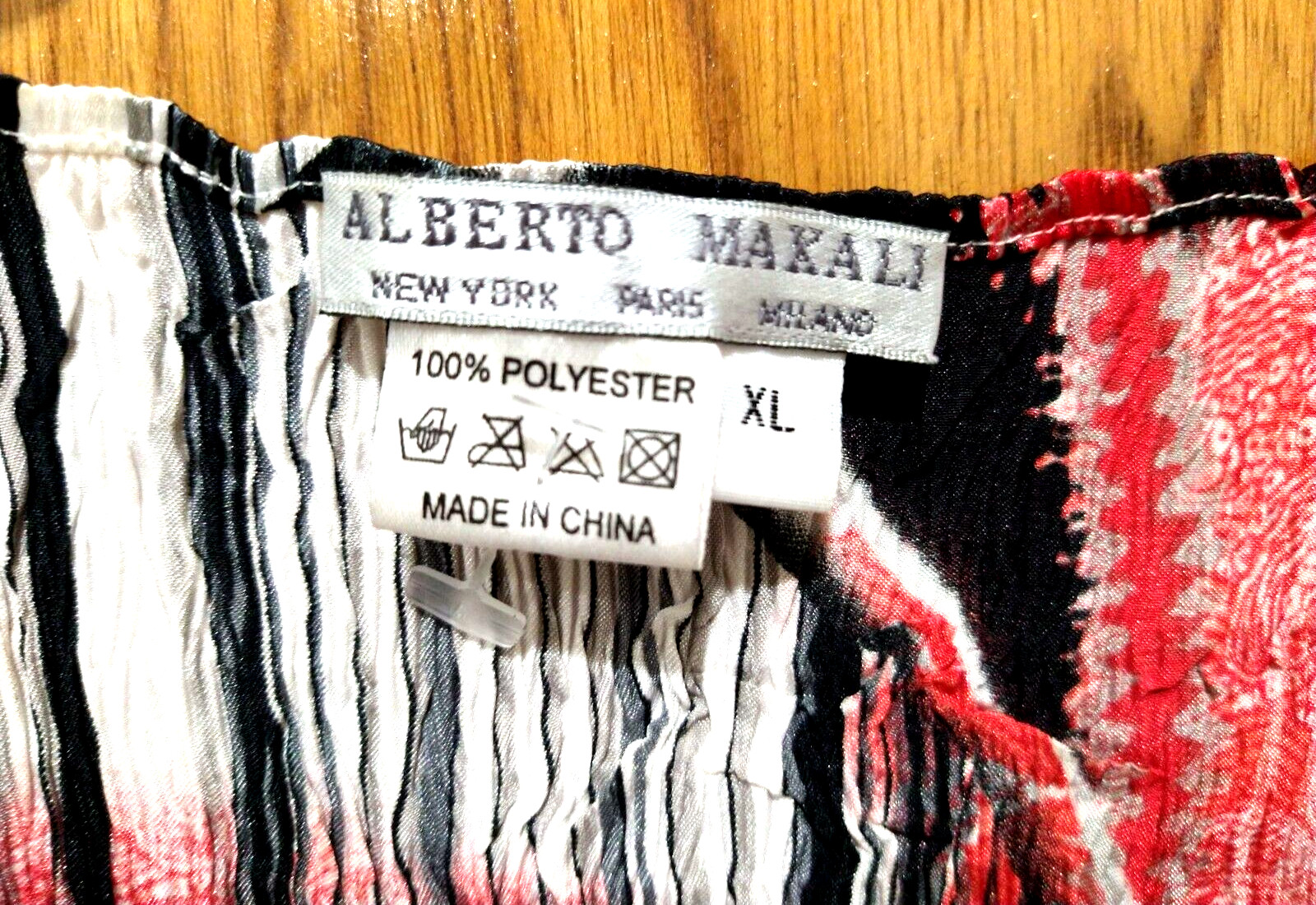 NwoT* Alberto Makali blouse *XL Scoop neck Sleeveless Crinkle Polyester Sequins