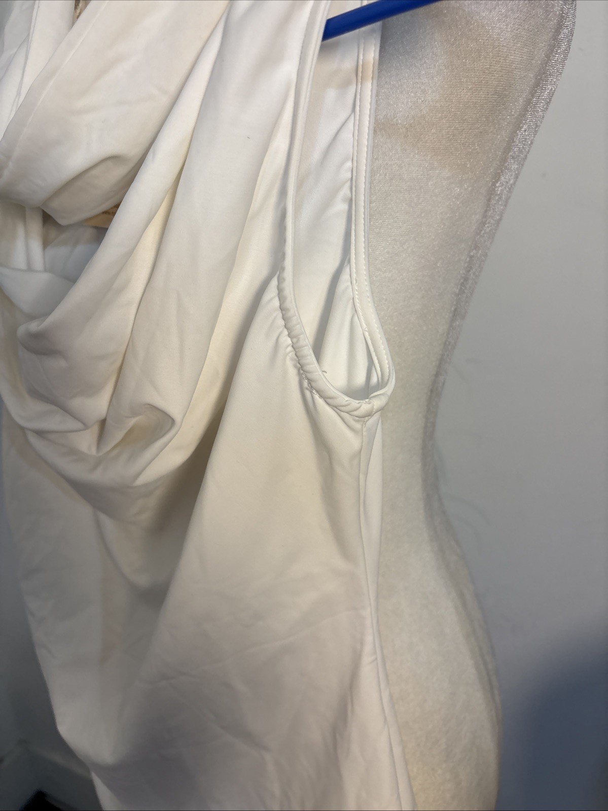 Superdown Small White Amaly Drape Top Side Rouch New With Tags From Revolve