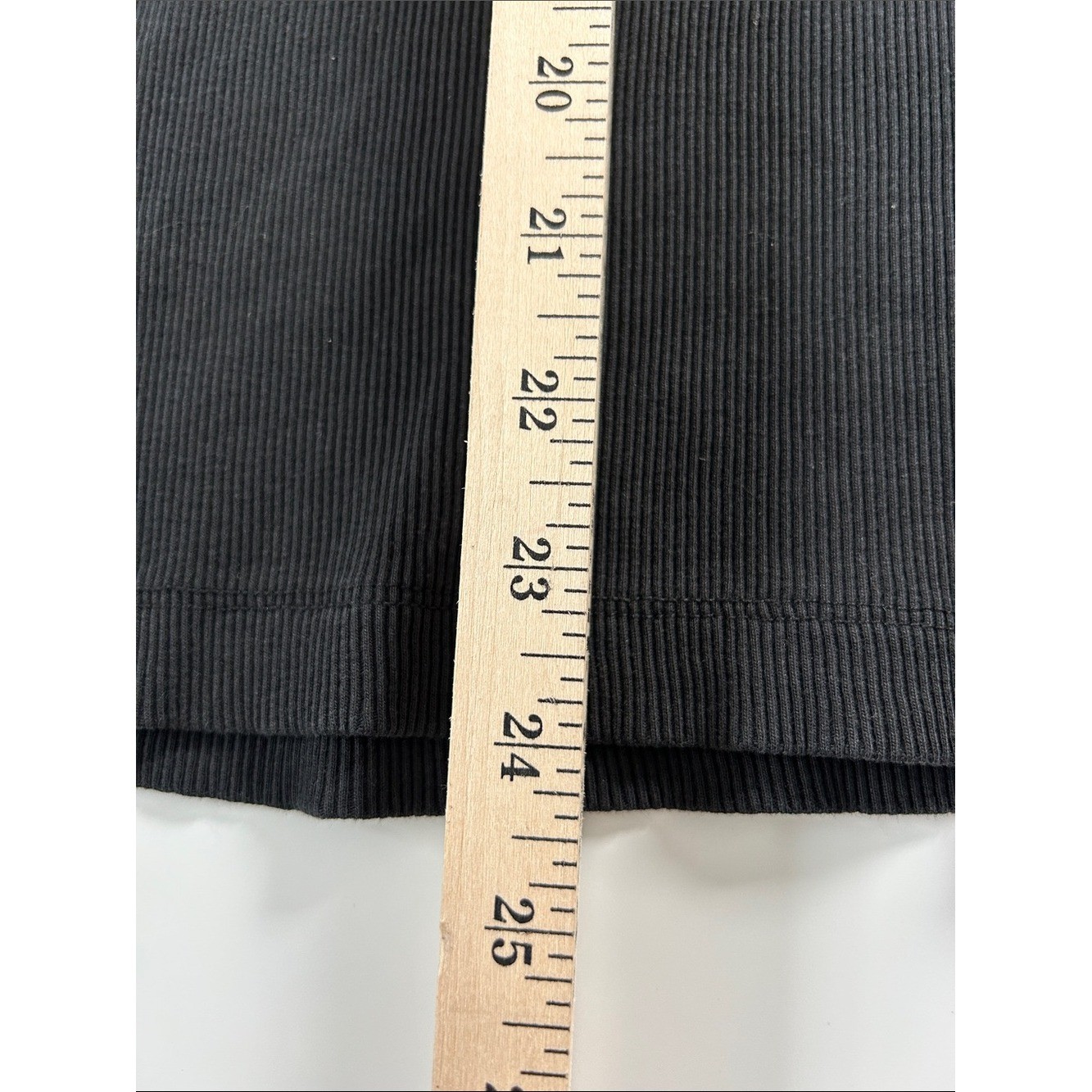 Zara Black Ribbed Snap Henley Long Sleeve Top Women’s Medium Basic 100% Cotton