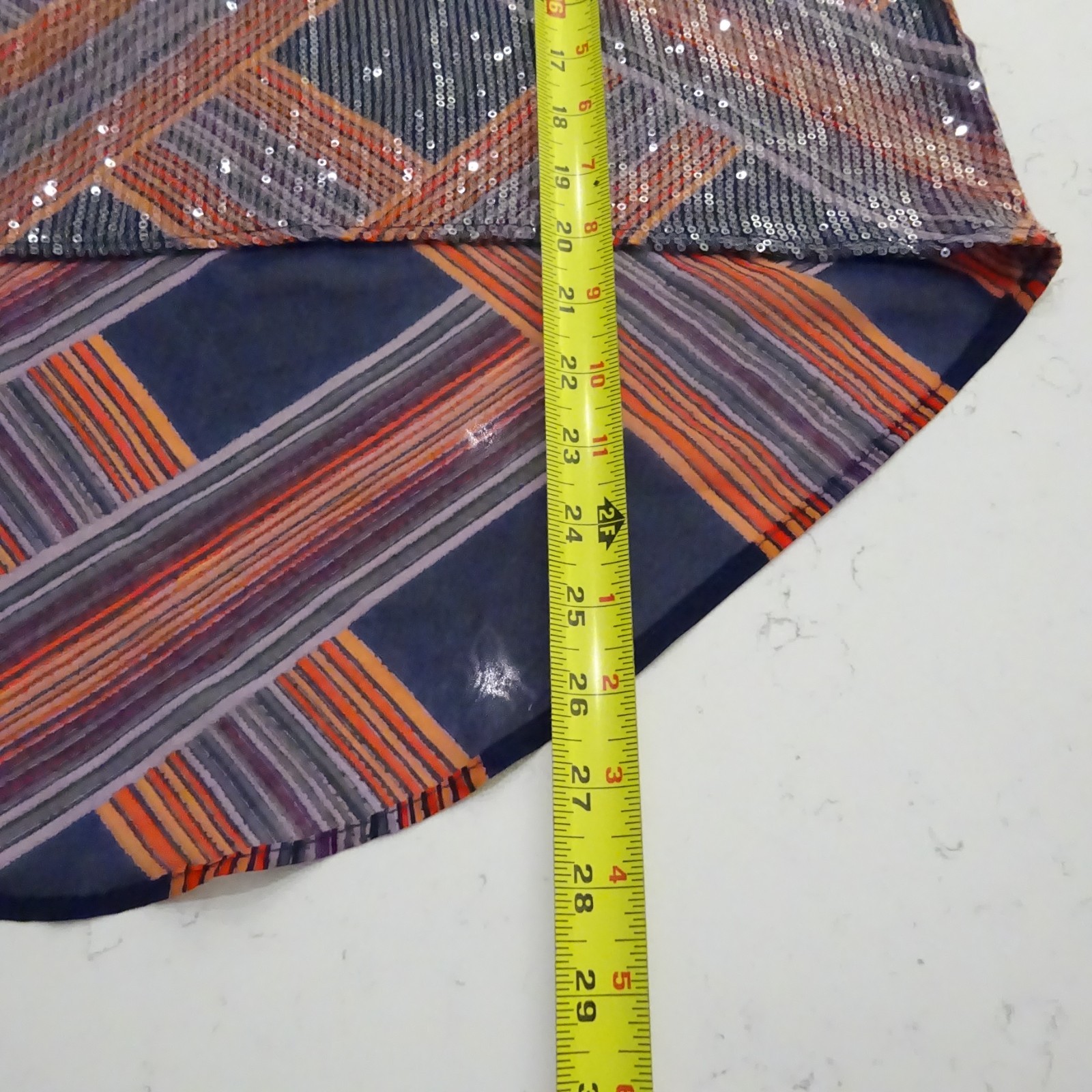 American Rag Purple Geometric Sequin Blouse Top Medium NWT