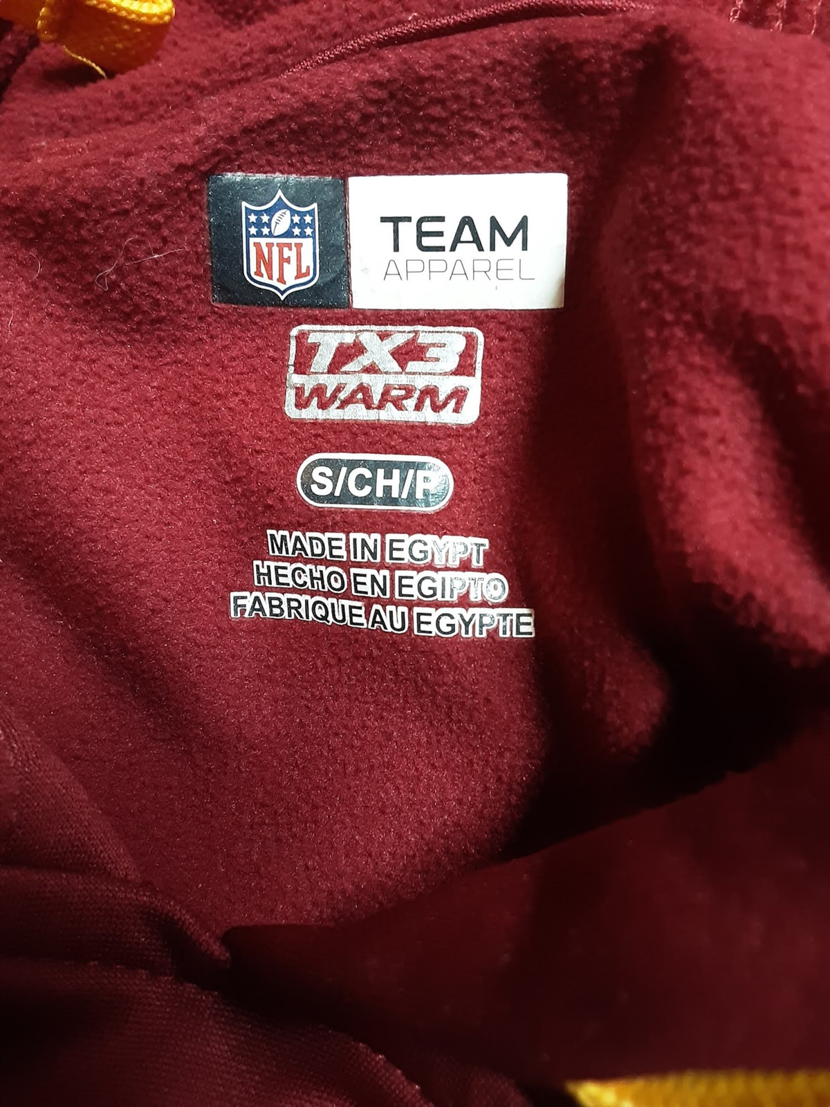 Washington Redskins NFL Team Apparel TX3 Warm Men’s Hoodie Red (Size: S)