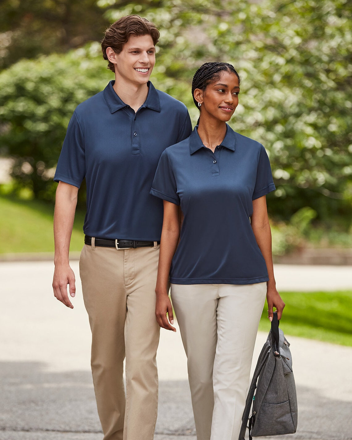 Women’s Cotton Polo Tee: Business Uniform with Customizable Logo Design.