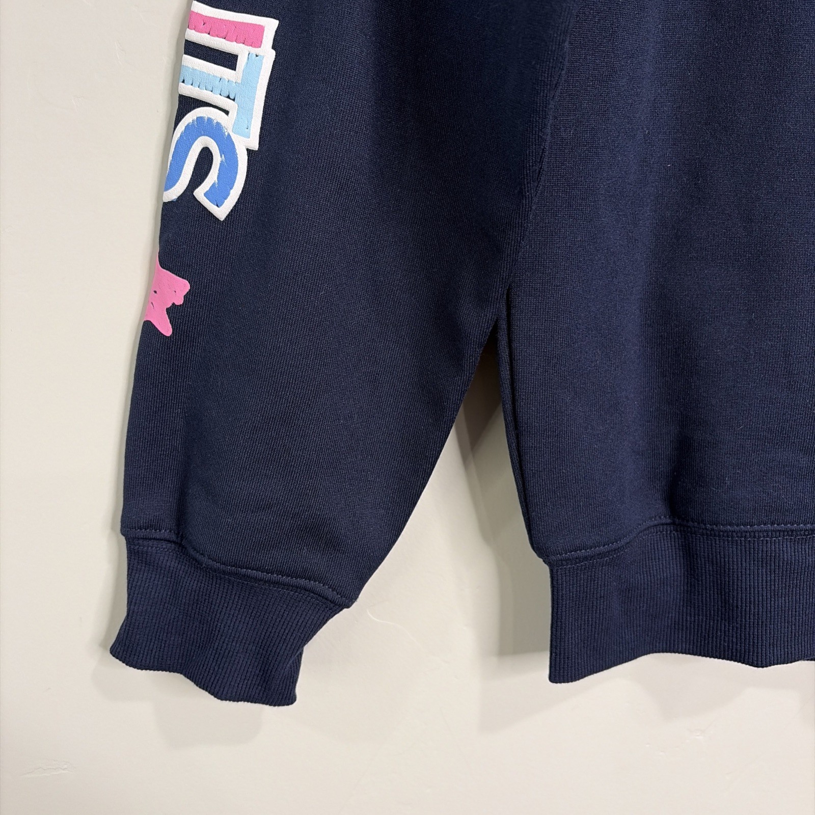 Peanuts Snoopy and Friends Zip Up Hoodie Womens S Navy Blue Puffy Graphics NEW